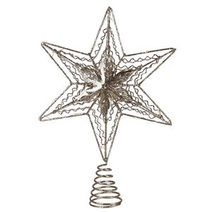 Светящаяся звезда на елку Gold Rene - Crystal 30 см, 10 теплых белых LED ламп, IP20 Koopman фото 1