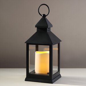 Светильник-фонарь Готика со светодиодной свечой 24 см черный, на батарейках Koopman фото 2