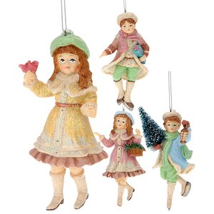 Елочная игрушка Девочка с Розами 12 см, подвеска Koopman фото 2