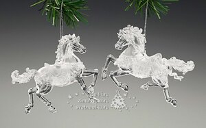 Лошадь прозрачно-матовая, 12х10 см Holiday Classics фото 1