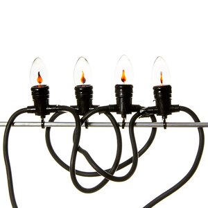 Гирлянда Свечи Горящее Пламя 10 ламп на клипсах 4 м, черный ПВХ, IP44 Koopman фото 2