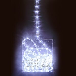 Дюралайт светодиодный трехжильный 13 мм, 9 м, 324 холодные белые LED лампы, IP44 Koopman фото 1