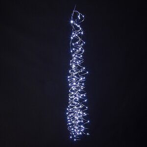 Гирлянда Лучи Росы 10*1 м, 100 холодных белых мини LED ламп, серебряная проволока, IP44 Koopman фото 4