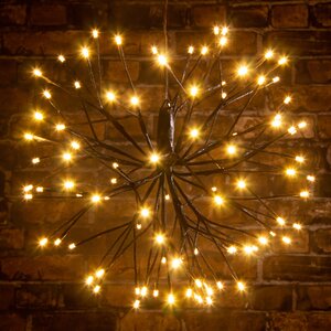 Светодиодный Ежик, темно-коричневый, 45 см, 96 ТЕПЛЫЕ БЕЛЫЕ лампы Koopman фото 1