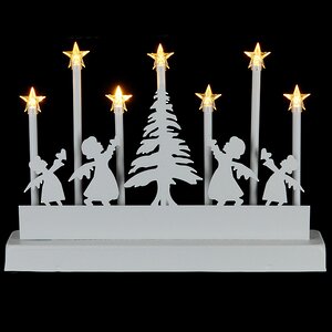 Светильник Ангелы у елочки 32*22 см, 7 теплых белых LED ламп, батарейка Koopman фото 1
