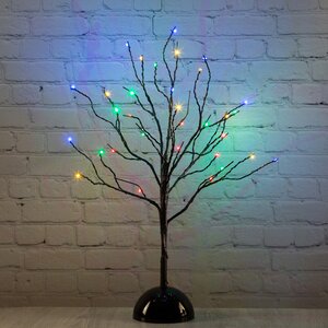 Светящееся дерево Сказочная Липа 40 см, 32 разноцветные мини LED лампы, на батарейках Koopman фото 1