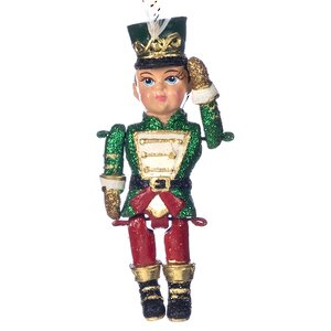 Елочная игрушка Гусар в зеленом - Markus Puppet 13 см, подвеска Goodwill фото 1
