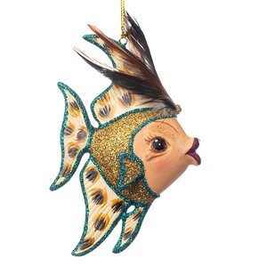 Елочная игрушка Рыбка Леви - Sultano del Yell Mare 14 см, подвеска Goodwill фото 1