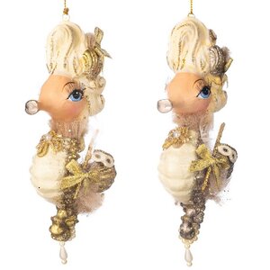 Елочная игрушка Леди Терезия - Королевская Лагуна 17 см золотая, подвеска Goodwill фото 2