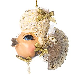 Елочная игрушка Рыбка Антуанетта с маской - Королевская Лагуна 11 см, подвеска Goodwill фото 1