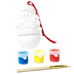 Набор для раскрашивания Елочная игрушка - Снеговик, керамика Bondibon фото 2