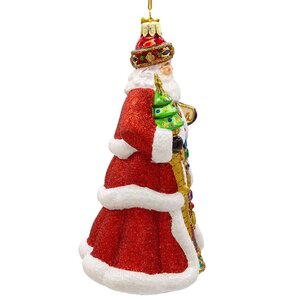 Стеклянная елочная игрушка Санта Клаус - Чудо Фламандского Двора 18 см, подвеска Kurts Adler фото 2