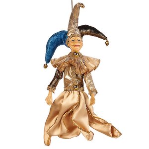 Елочное украшение "Королевский шут в жабо", 25 см, шампань, подвеска Goodwill фото 1
