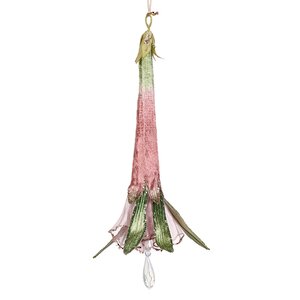 Елочная игрушка Цветок Romeo Bianka 24 см, розовая, подвеска Goodwill фото 1