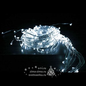 Гирлянда Хвост Роса 25*2.5 м, 700 холодных белых MINILED ламп, серебряная проволока BEAUTY LED фото 1