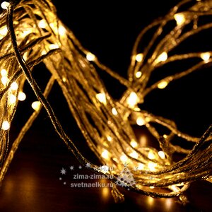 Гирлянда Конский хвост 25*2.5 м, 700 желтых MINILED ламп, проволока - цветной шнур BEAUTY LED фото 2