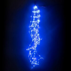 Гирлянда Лучи Росы 15*1.5 м, 200 синих MINILED ламп, проволока - цветной шнур, IP20 BEAUTY LED фото 1