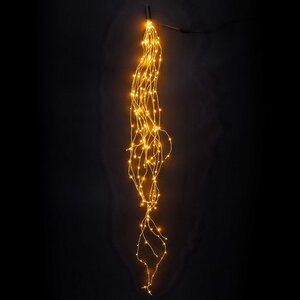 Гирлянда Лучи Росы 20*1.5 м, 350 желтых MINILED ламп, проволока - цветной шнур BEAUTY LED фото 1