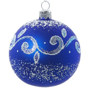 Стеклянный елочный шар Аллегро 7 см синий Фабрика Елочка фото 1