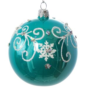 Стеклянный елочный шар Причуда 7 см голубой Фабрика Елочка фото 1