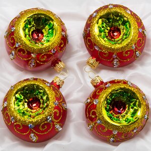 Набор стеклянных елочных шаров Танго 7 см, 4 шт Фабрика Елочка фото 1