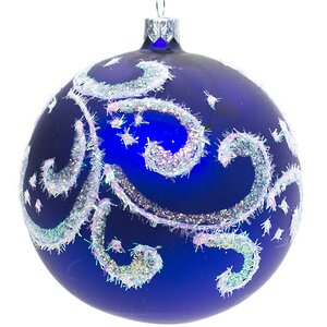 Стеклянный елочный шар Мечта 8 см синий Фабрика Елочка фото 1