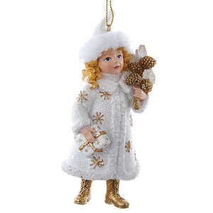Елочная игрушка Девочка из Зимней Сказки - Блондинка 12 см, подвеска Kurts Adler фото 1