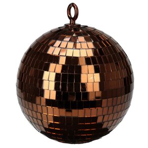 Новогоднее украшение Зеркальный Диско шар Brown 18 см Koopman фото 1