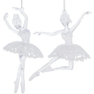 Набор елочных игрушек Балерина Кирстен в белой пачке 15 см, 2 шт, подвеска Koopman фото 1
