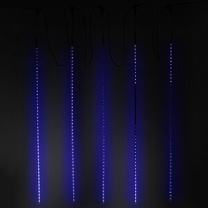 Светодиодная гирлянда Тающие Сосульки 5*1 м, 480 синих LED ламп, черный ПВХ, 5 м, 12V, IP44 BEAUTY LED фото 2