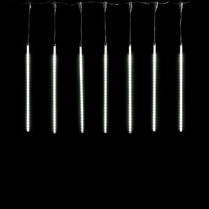 Светодиодная гирлянда Тающие Сосульки 10*0.5 м, 720 холодных белых LED ламп, черный ПВХ, 10 м, IP44 BEAUTY LED фото 1