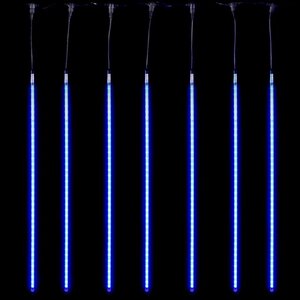 Светодиодная гирлянда Тающие Сосульки 10*0.8 м, 840 синих LED ламп, черный ПВХ, 10 м, IP44 BEAUTY LED фото 1