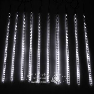 Светодиодная гирлянда Тающие Сосульки 10*0.8 м, 720 холодных белых LED ламп, черный ПВХ, 10 м, IP44 BEAUTY LED фото 1
