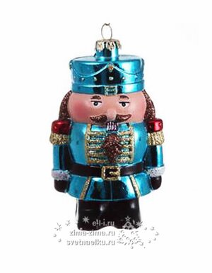 Елочная игрушка "Солдатик в синем мундире", 10 см, подвеска Царь Елка фото 1