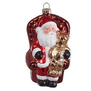 Елочная игрушка Санта в Кресле 11 см, подвеска Царь Елка фото 1