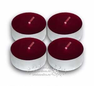 Набор ароматических чайных свечей Макси Вишня, 6 см, 4 шт НСК фото 2