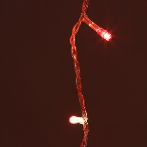 Световой дождь 2.5*1.5 м, 625 красных микроламп, прозрачный ПВХ, соединяемый, IP20 Snowhouse фото 2