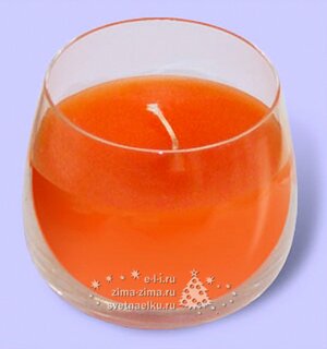 Свеча ароматическая в стакане Апельсин, 7.4*6.8 см Candleslight фото 2