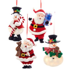 Елочная игрушка Санта с Подарком - Рождественская Компания 13 см, подвеска Kurts Adler фото 2