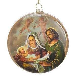Стеклянная елочный шар Рождество Христово - Святая Ночь 12 см Kurts Adler фото 1