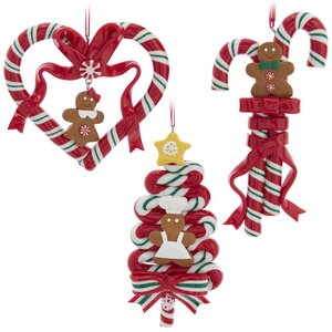 Набор елочных игрушек Christmas Sweetmeats 11-15 см, 3 шт, подвеска Kurts Adler фото 1