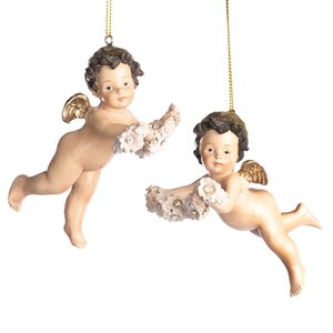 Набор елочных игрушек Ангел Джакомо и Киприан 11 см, 2 шт, подвеска Goodwill фото 1