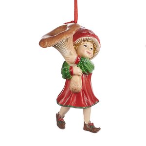 Елочная игрушка Девочка Лисса - Mushroom Elves 10 см, подвеска Goodwill фото 1