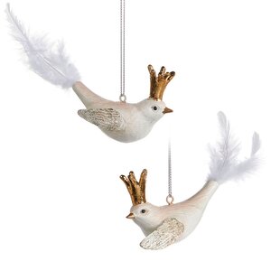 Елочная игрушка Королевская Птичка летящая 8 см, подвеска Goodwill фото 2