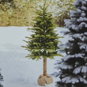 Искусственная елка Alaska 240 см с натуральным стволом, ЛИТАЯ + ПВХ Decorland фото 1