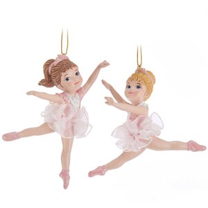 Набор елочных игрушек Балерины Ясмин и Моник - Первый танец 10 см, 2 шт, подвеска Kurts Adler фото 1