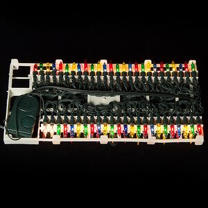Электрогирлянда музыкальная 100 разноцветных миниламп 7.6 м, зеленый ПВХ Snowmen фото 1