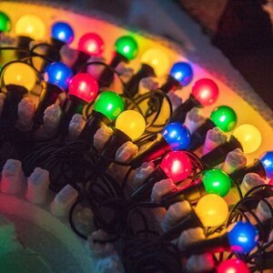 Гирлянда для дома Жемчужная 100 разноцветных микроламп 8.3 м, зеленый ПВХ, контроллер Snowmen фото 3