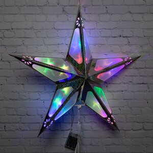 Светильник Звезда Сияющая Марселлина 50 см, RGB LED подсветка, батарейки MOROZCO фото 1