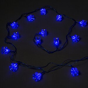 Светодиодная гирлянда Кубики 60 синих LED ламп 6.7 м, прозрачный ПВХ, контроллер Snowmen фото 1